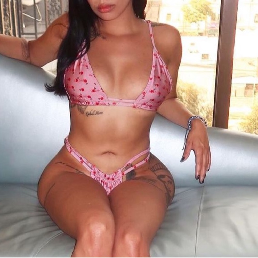 LOUNGE SWIM CHERRY BIKINI SET
